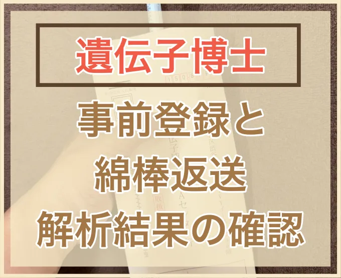 事前登録、返送、結果の確認