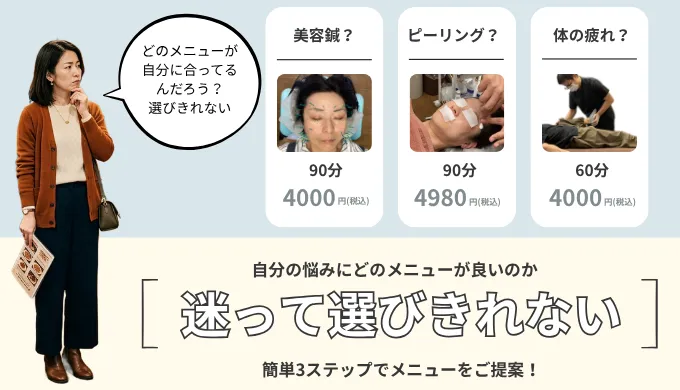 3ステップでメニュー提案