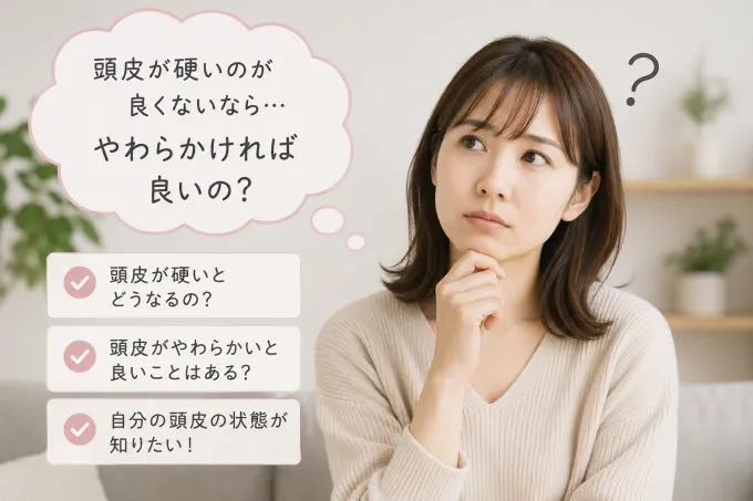 頭皮がやわらかければ良い？と考える女性