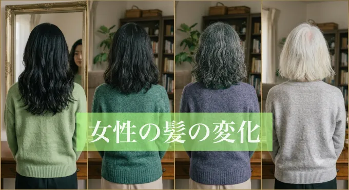 年齢とともに変化する女性の髪