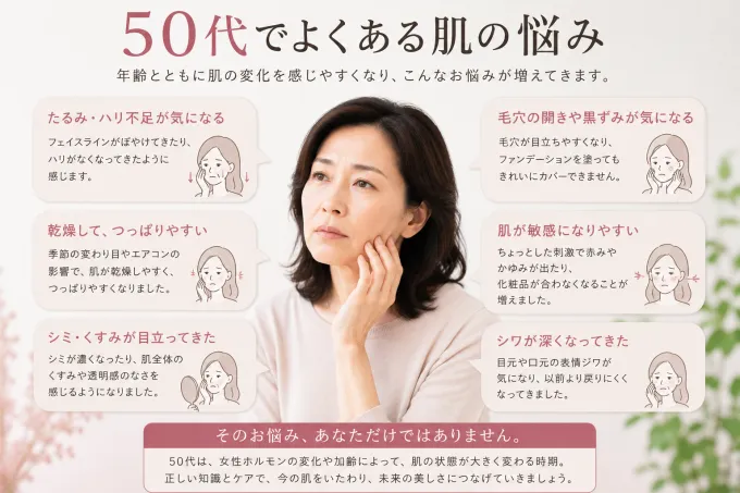 50代の人が感じる肌の悩み