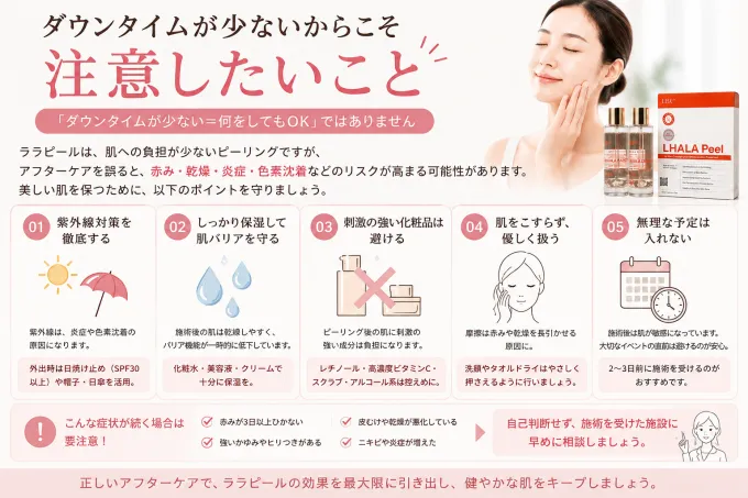 ララピール・ダウンタイム・注意点