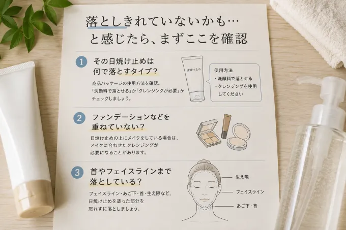 落としきれてないと感じたら確認すること